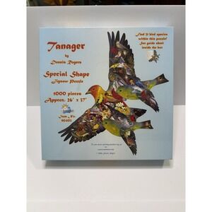 SunsOut Tanager Dennis Rogers Special Shape 1000 Piece Jigsaw Puzzle 90402 Birds
